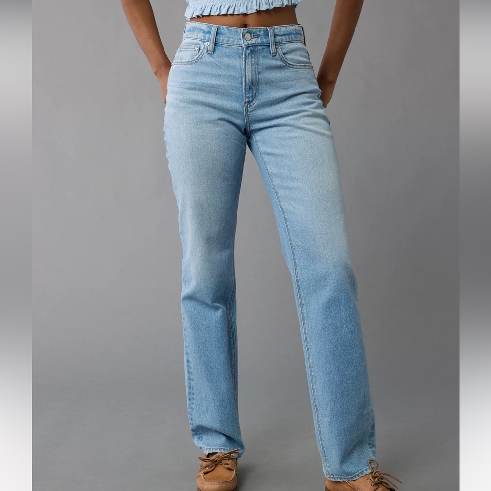 AE Stretch Super High-Rise Straight Jeans